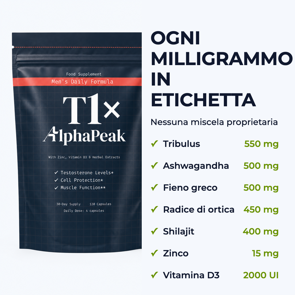 T1x: ogni milligrammo in etichetta, nessuna miscela proprietaria