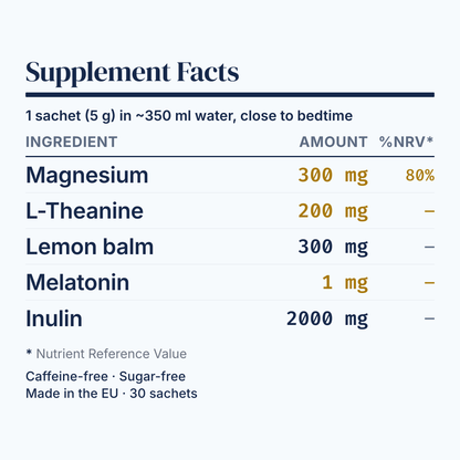 [en] Z22 Supplement Facts: ingredients, doses and %NRV